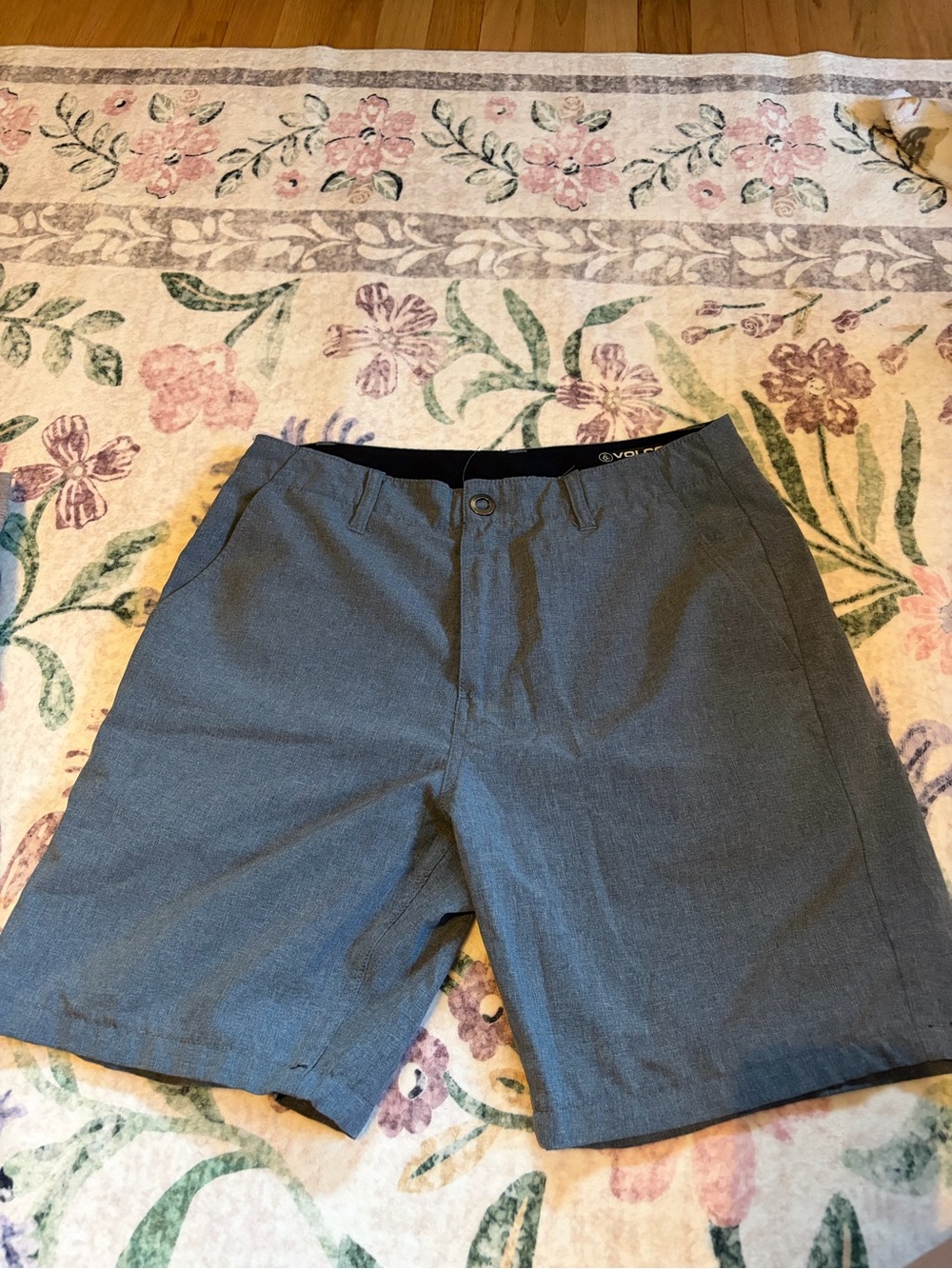 Volcom Men's Gray Blue Hybrid Shorts